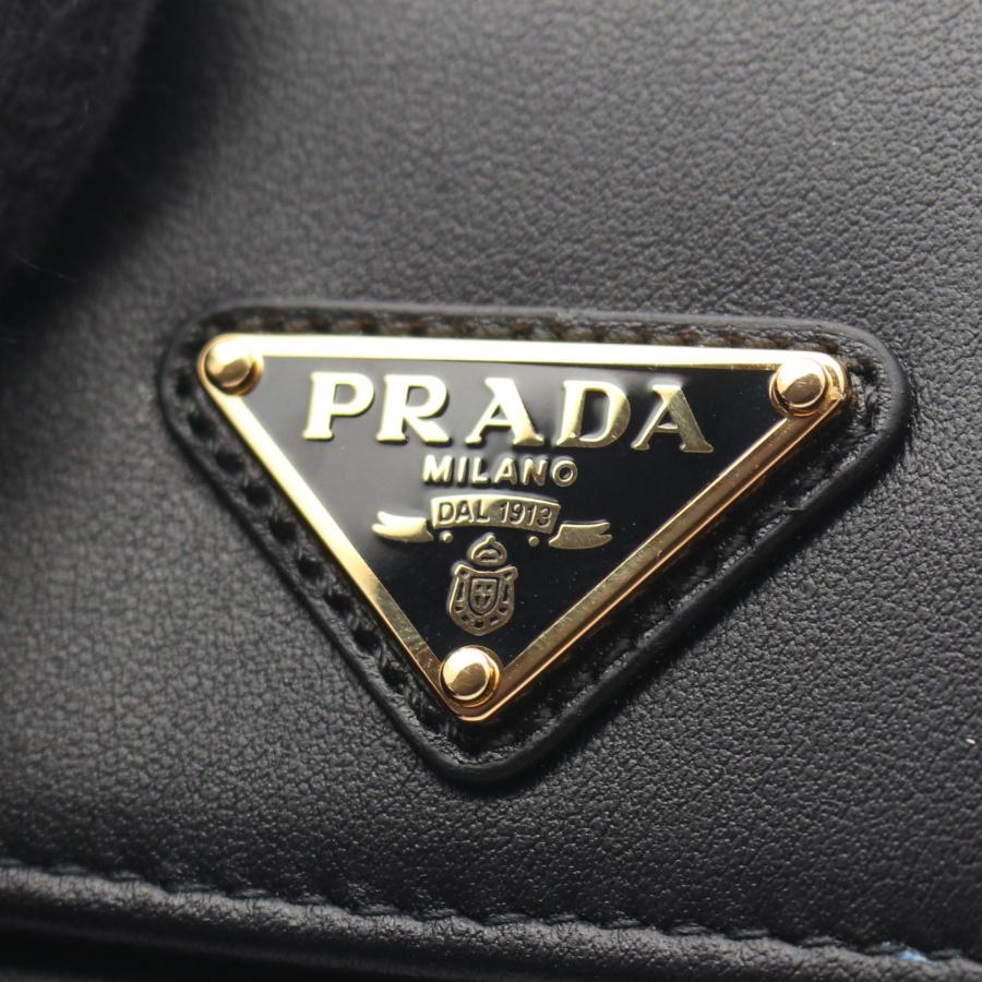 PRADA（プラダ） CITY CALF TAB ブランドオフ レザー 三つ折り長財布