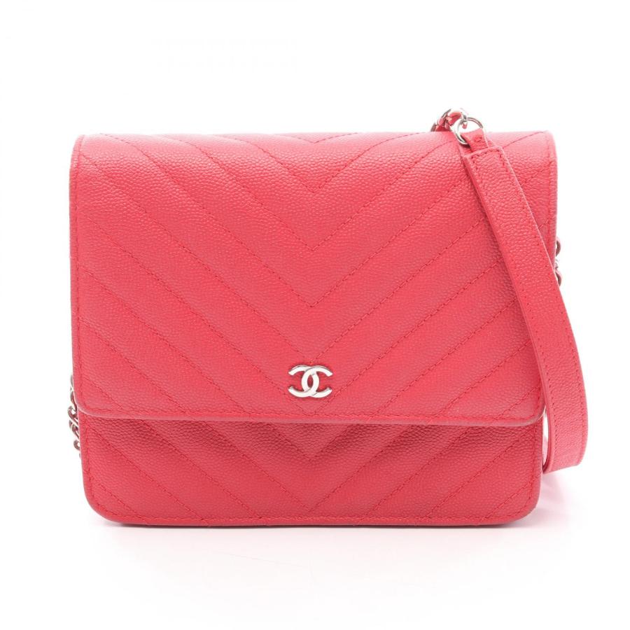 CHANEL（シャネル） シェブロン Vステッチ チェーンウォレット 