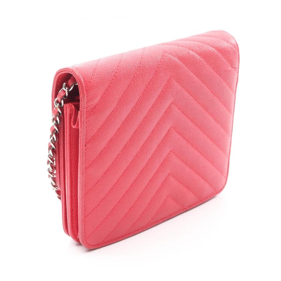 CHANEL（シャネル） シェブロン Vステッチ チェーンウォレット 