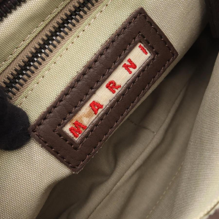 MARNI（マルニ） スタッズ ブランドオフ レザー ショルダーバッグ