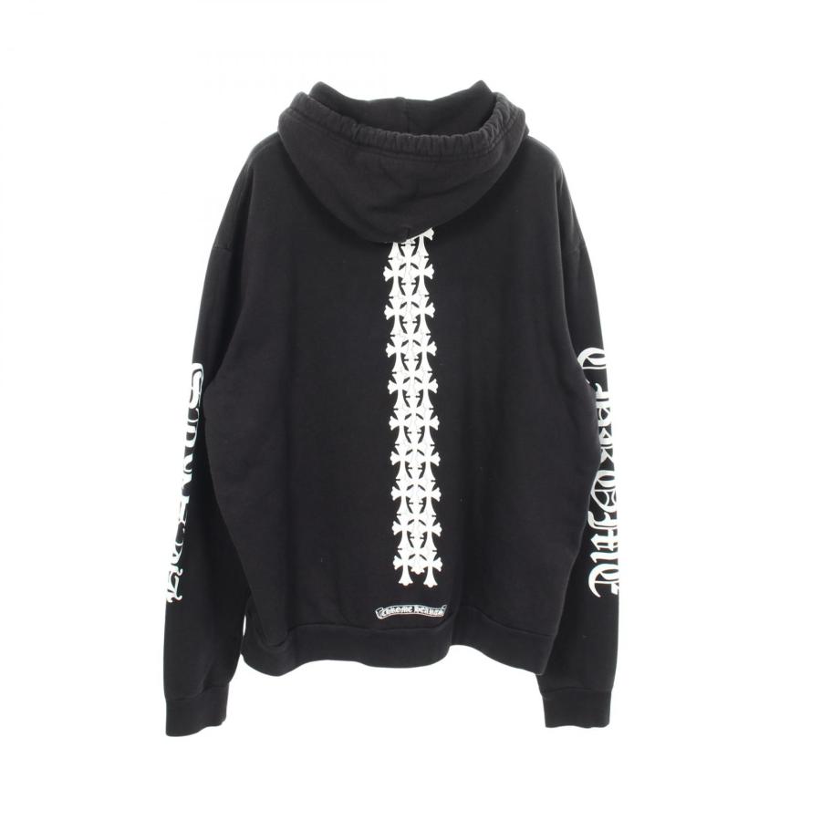 クロムハーツ CHROME HEARTS セメタリークロス バックプリント パーカー 衣料品 トップス コットン メンズ ブラック系 【中古】 クロムハーツ セメタリークロス バックプリント ブランドオフ CHROME