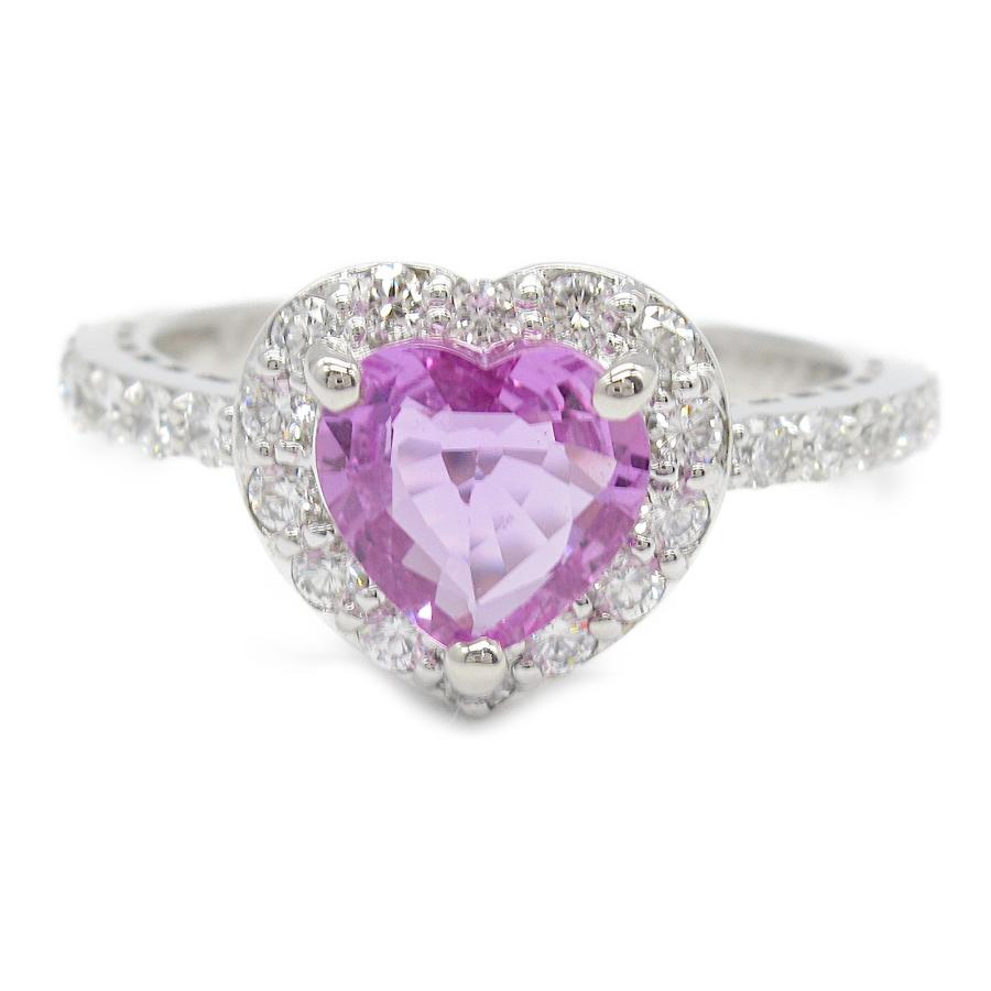 ポンテヴェキオ K18WG ピンクサファイア ダイヤ 0.45 リング