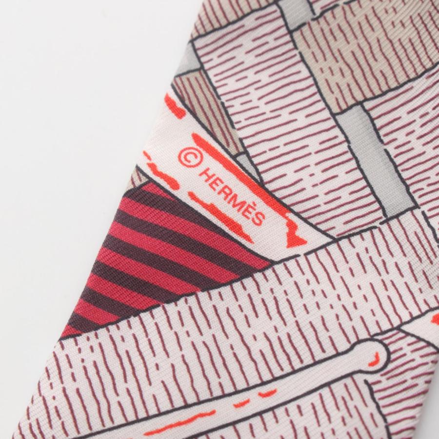 美品　エルメス　ツイリー　Mors a jouets chemise スカーフ エルメス ツイリー Mors a Jouets Chemise/馬銜・シュミーズ 白