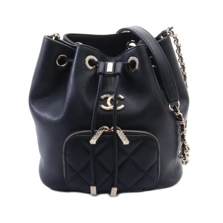 CHANEL シャネル マトラッセ バケットバッグ ブランドオフ キャビア 