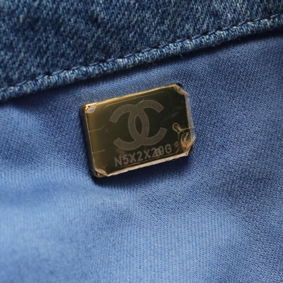 極美品　CHANEL　デニム&amp;レザー　2way ショルダーバッグ　マトラッセ CHANEL（シャネル） マトラッセ ホーボー ブランドオフ デニム