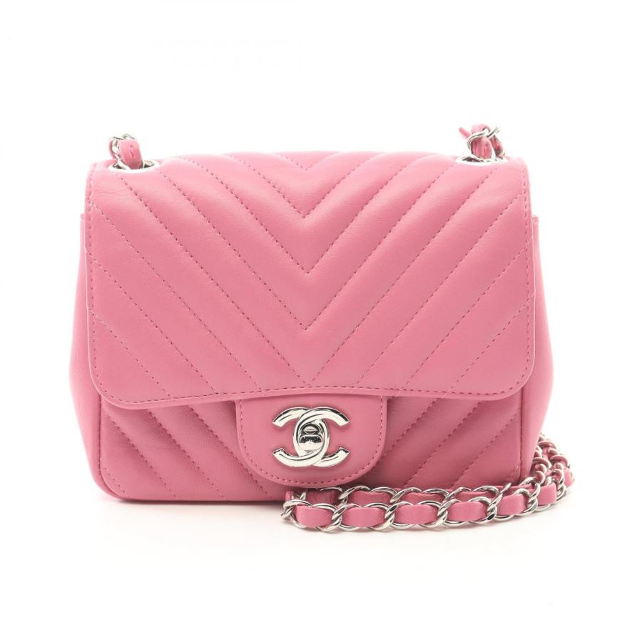 シャネル CHANEL シェブロン Vステッチ ショルダーバッグ バッグ ラムスキン（羊革） レディース ブラック系 A35200 【中古】 CHANEL（シャネル） シェブロン Vステッチ ブランドオフ ラムスキン