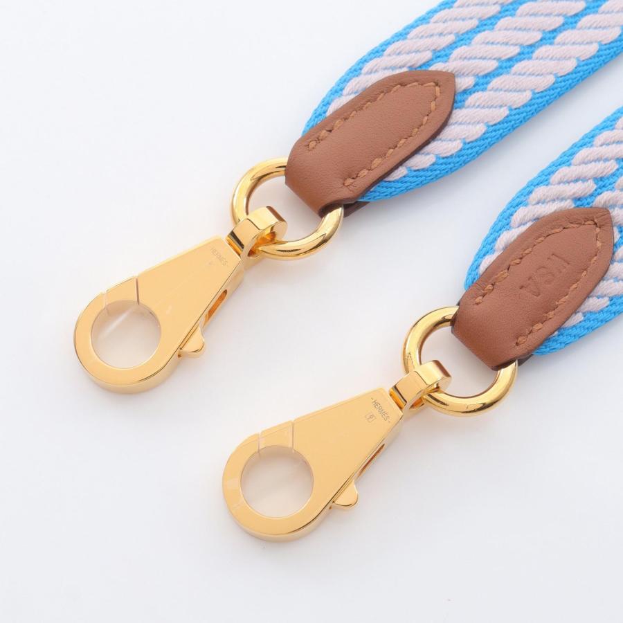 エルメス HERMES バンドリエール サングル コルダージュ ショルダーストラップ アクセサリー キャンバス レザー ヴォースイフト ヴォースイフト W刻印（2024年製造） レディース ブルー系 / ピンク系 / ブラウン系 【中古】 HERMES（エルメス） バンドリエール サングル コルダージュ ブランド