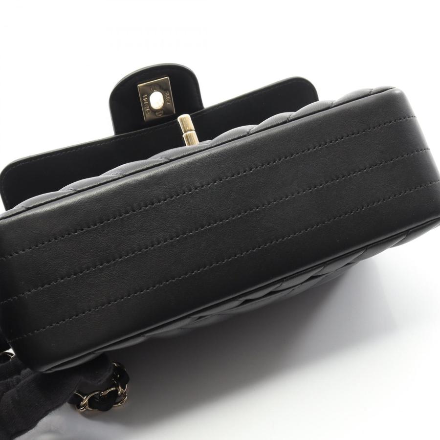 シャネル CHANEL ミニマトラッセ20 Vステッチ シェブロン ショルダーバッグ バッグ ラムスキン（羊革） レディース ブラック系 A69900 【中古】 CHANEL（シャネル） ミニマトラッセ20 Vステッチ シェブロン ブランド