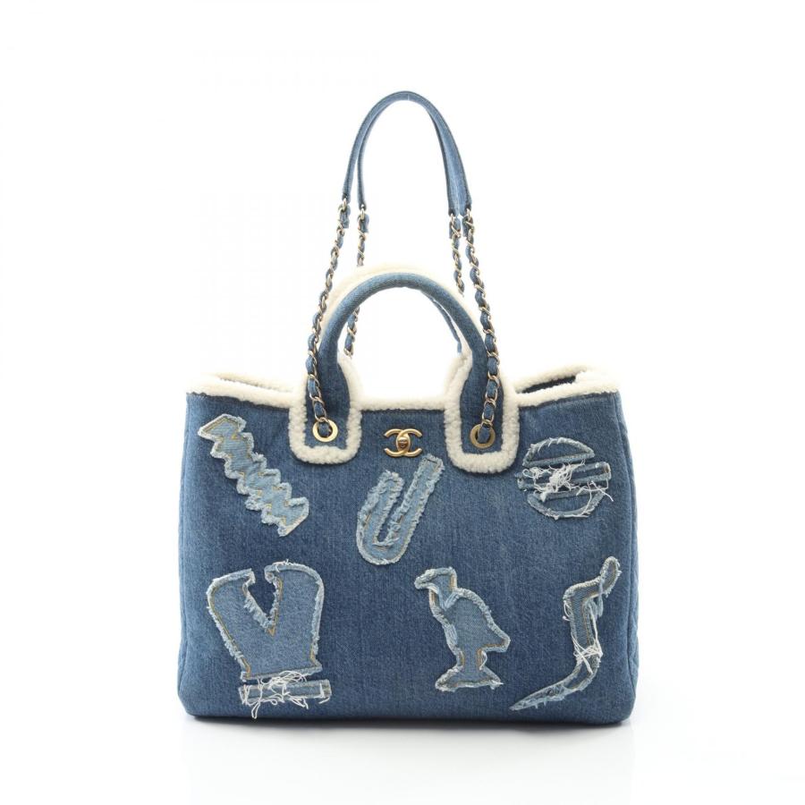 CHANEL デニムバッグ☆最終お値下げ☆ シャネル CHANEL デニムチェーンクラッチ AP2602 ブルー/GD金具 デニム