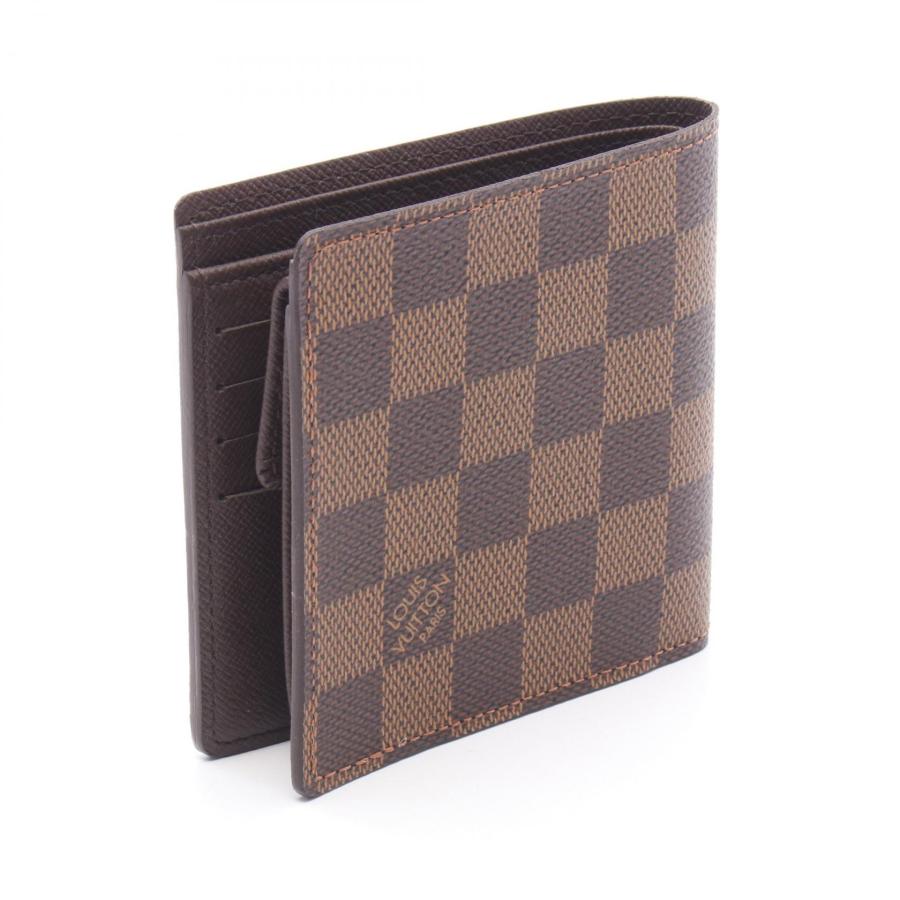 ルイヴィトン ポルトフォイユ マルコ ダミエエベヌ 二つ折り コンパクト LOUIS VUITTON（ルイ・ヴィトン） ポルトフォイユ マルコ ダミエエベヌ