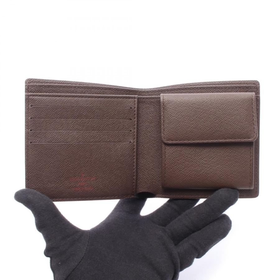 美品 ルイヴィトン ポルトフォイユ・マルコ 折り財布 ダミエ エベヌ LOUIS VUITTON（ルイ・ヴィトン） ポルトフォイユ マルコ ダミエエベヌ