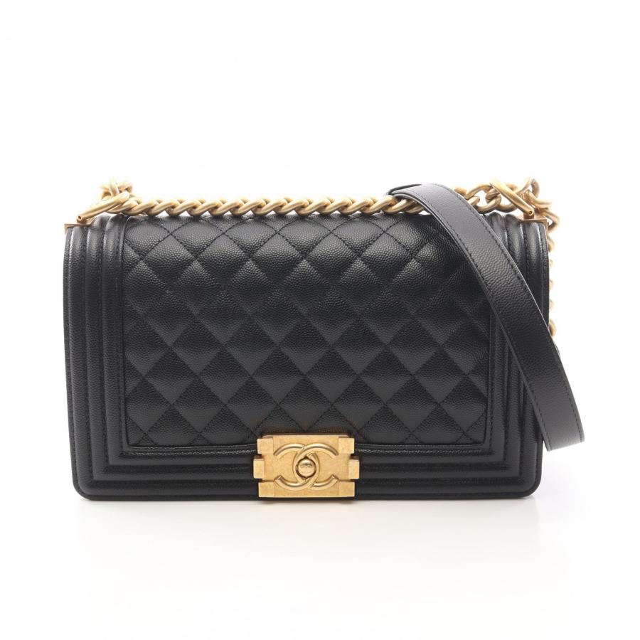 【極美品】希少 レア CHANEL ボーイシャネル キャビアスキン ケース CHANEL（シャネル） 爆買 ボーイシャネル ブランドオフ キャビアスキン