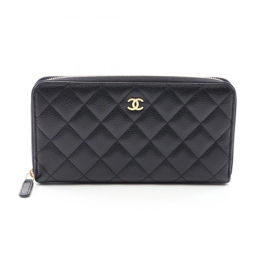 【極美品】CHANEL マトラッセ キャビアスキン　長財布　ジップアラウンド CHANEL（シャネル） クラシック ロング ジップ ウォレット マトラッセ