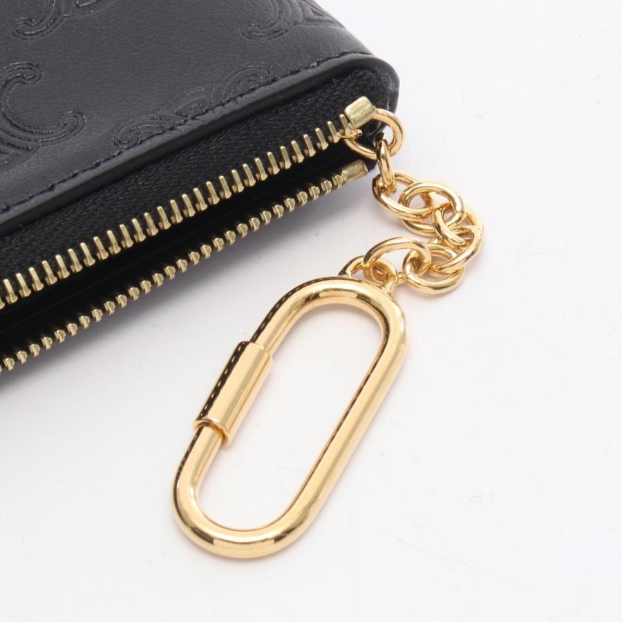 [CELINE]セリーヌケース トリオンフ　キーリング付きレザー CELINE（セリーヌ） トリオンフ キーリング付き ブランドオフ レザー