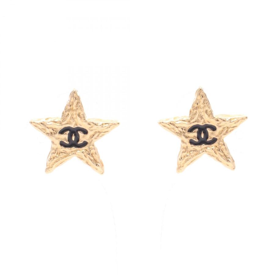 シャネル スター ココマーク ピアス B24P ブラック ゴールド CHANEL（シャネル） ココマーク スター B24P ブランドオフ CHANEL GP