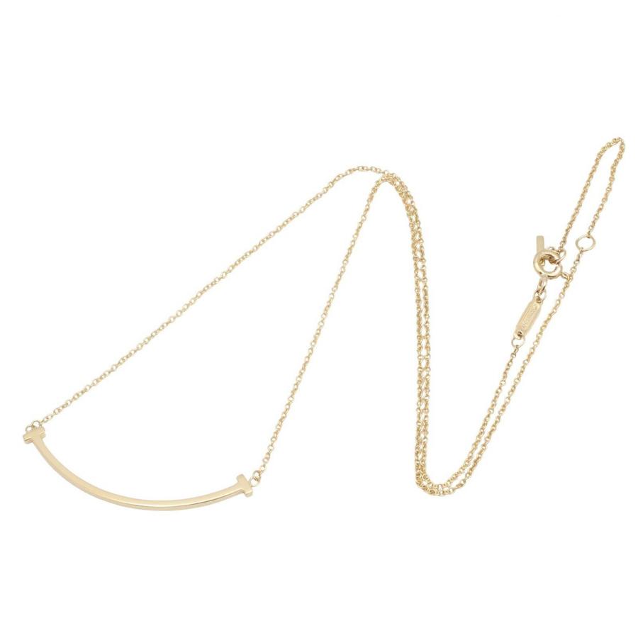 ティファニー Tスマイル スモール ネックレス ブランドオフ TIFFANY＆CO K18（イエローゴールド） ネックレス 750YG 中古 メンズ レディー_1