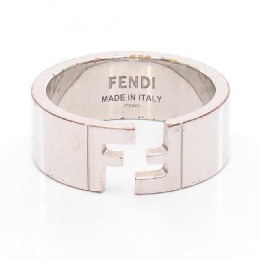 FENDI（フェンディ） FFロゴ ブランドオフ ステンレススチール リング