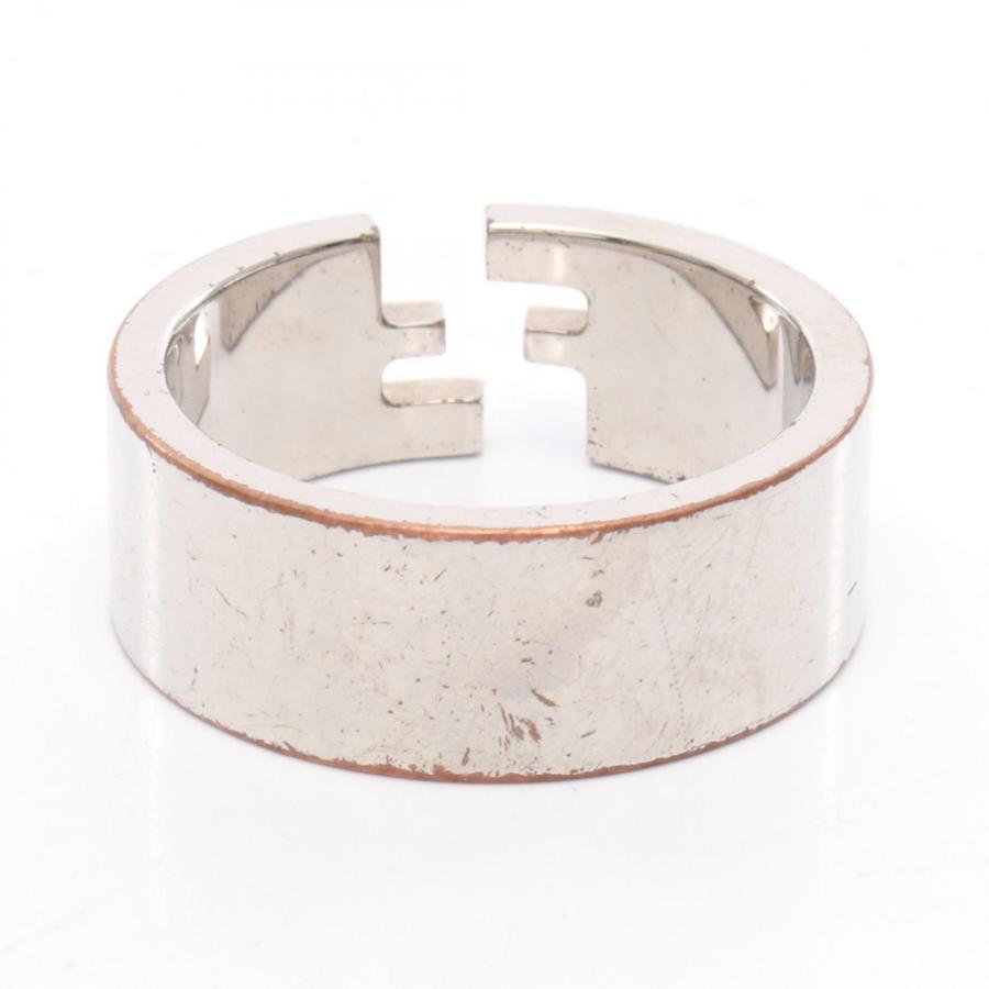 FENDI（フェンディ） FFロゴ ブランドオフ ステンレススチール リング