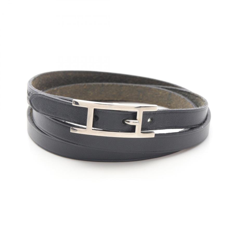 HERMES（エルメス） アピ3 ロング ブランドオフ レザー ブレスレット