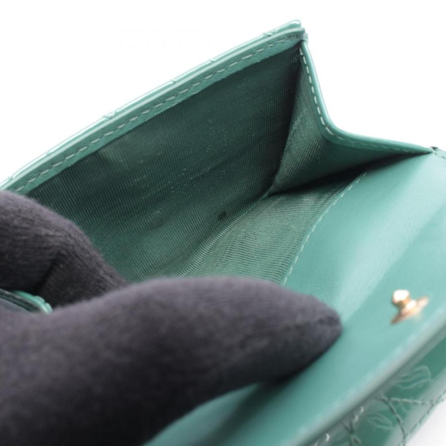 ディオール LADY DIOR ロータスウォレット ブランドオフ Dior パテント