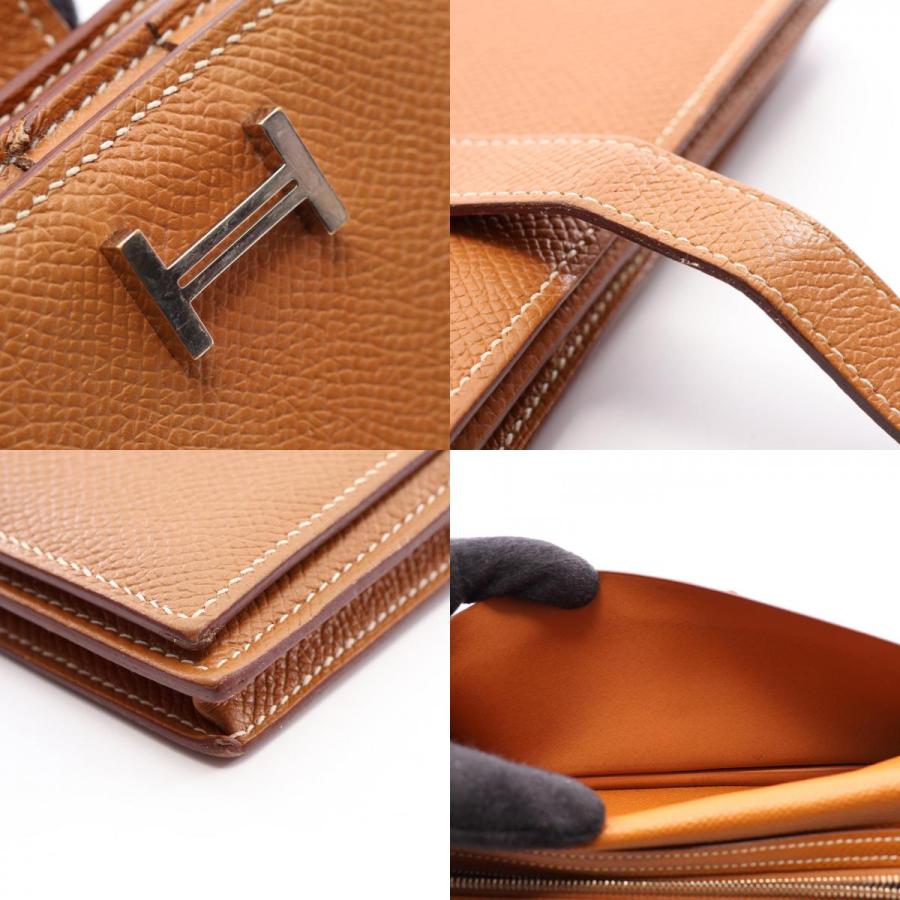 【超極美品】エルメス 二つ折り長財布 ベアンスフレ ヴォーエプソン ゴールド金具 HERMES（エルメス） ベアンスフレ ゴールド ブランドオフ その他 二