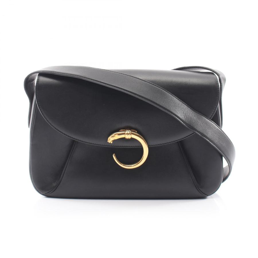 極美品 Cartier カルティエ 2way パンテール ショルダーバッグ 黒 Cartier（カルティエ） パンテール ブランドオフ レザー ショルダー