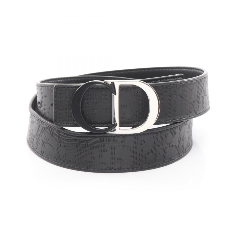 ディオール CD ICON オブリーク ブランドオフ Dior レザー ベルト 中古