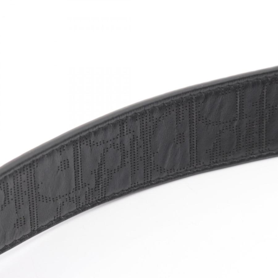 ディオール CD ICON オブリーク ブランドオフ Dior レザー ベルト 中古