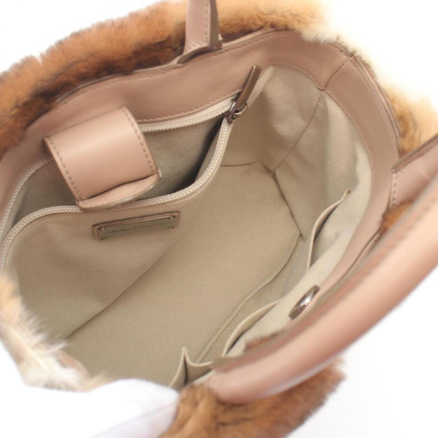 フェラガモ.ファー付きスエードハンドバッグ サルヴァトーレフェラガモ ブランドオフ Salvatore Ferragamo