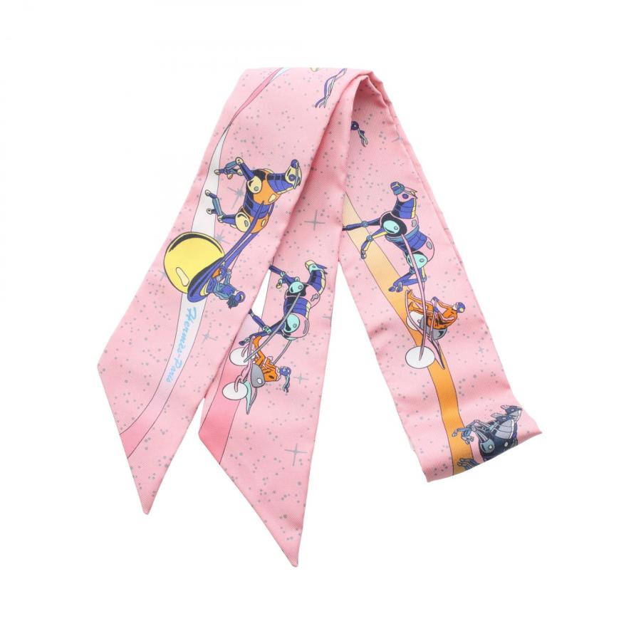 エルメス　ツイリー　 twilly/SPACE DERBY✨✨ 未使用品 HERMES（エルメス） ツイリー SPACE DERBY ブランドオフ シルク