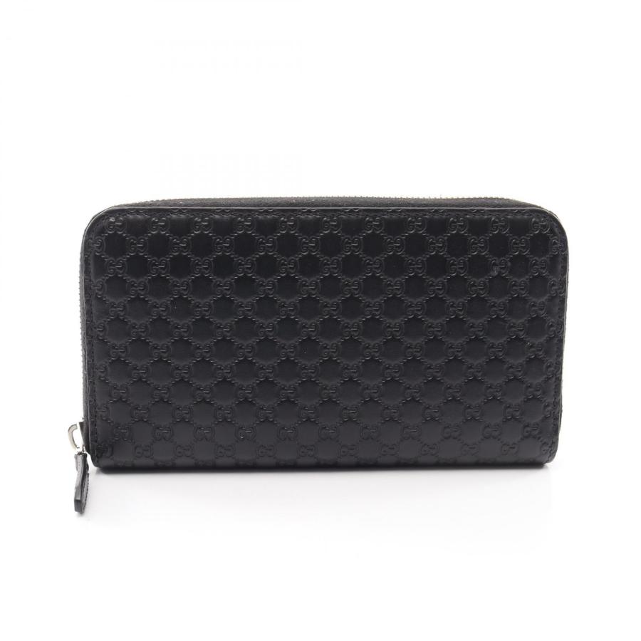 GUCCI（グッチ） マイクログッチシマ ブランドオフ レザー ラウンド長