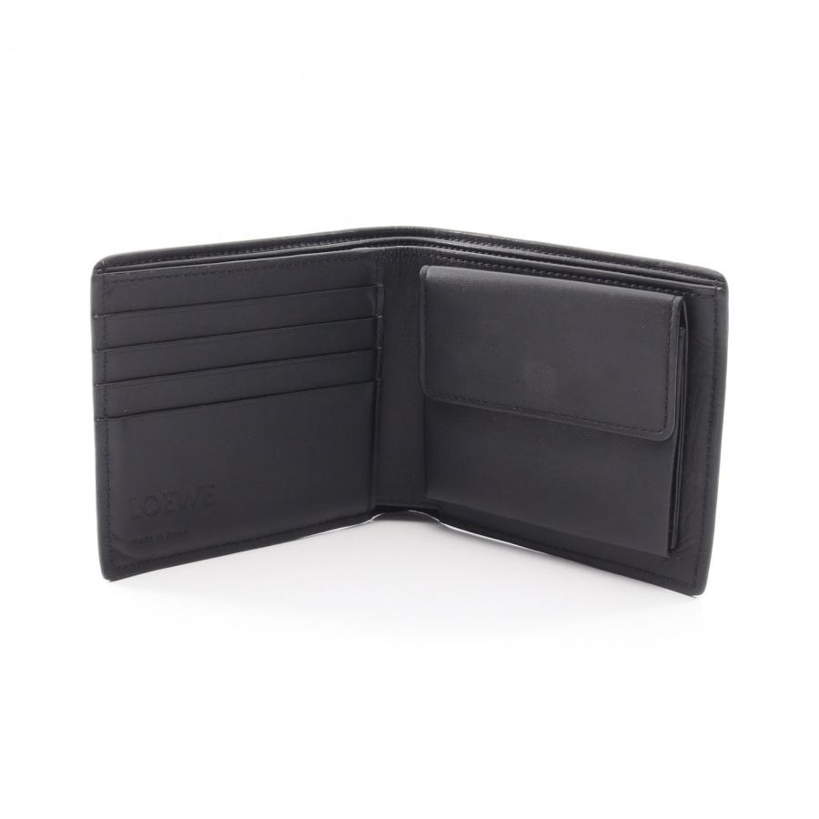 LOEWE（ロエベ） アナグラム ブランドオフ レザー 二つ折り財布 レザー