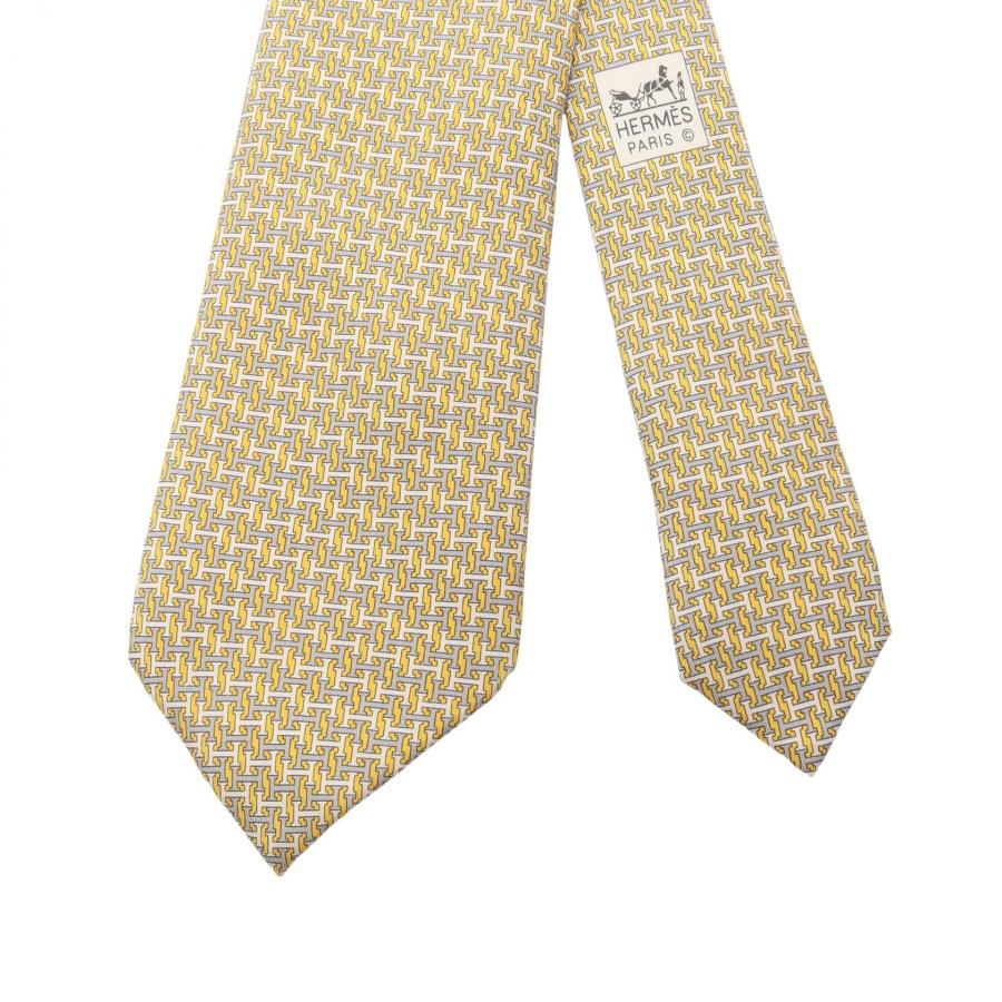 HERMES（エルメス） Hロゴ 総柄 ブランドオフ シルク ネクタイ 中古