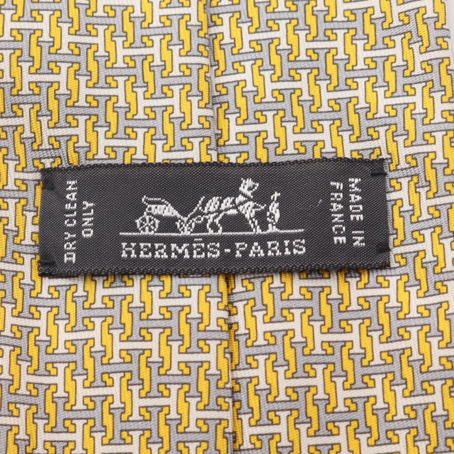 HERMES（エルメス） Hロゴ 総柄 ブランドオフ シルク ネクタイ 中古