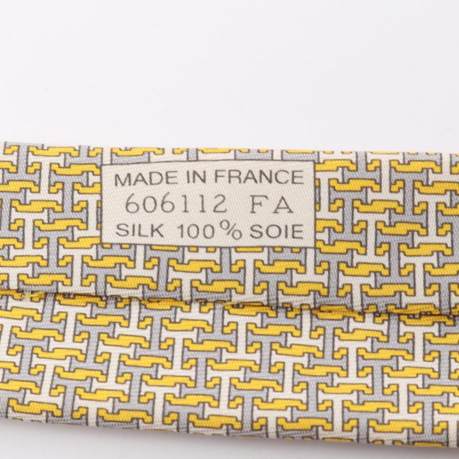HERMES（エルメス） Hロゴ 総柄 ブランドオフ シルク ネクタイ 中古