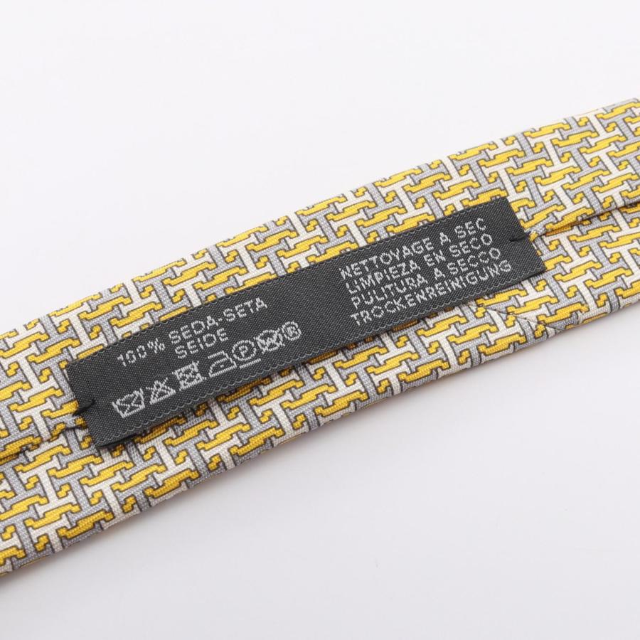 HERMES（エルメス） Hロゴ 総柄 ブランドオフ シルク ネクタイ 中古