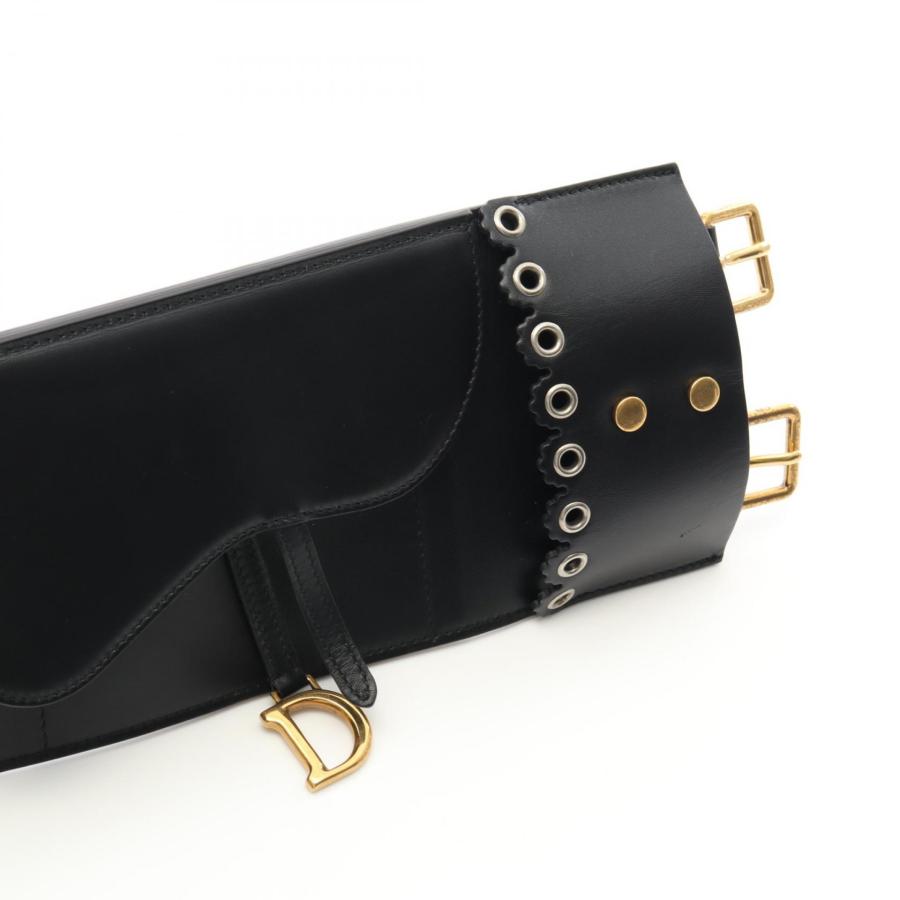 ディオール Dior SADDLE サドル ベルト 衣料品 レザー レディース ブラック系 【中古】 ディオール SADDLE サドル ブランドオフ Dior レザー ベルト 中古