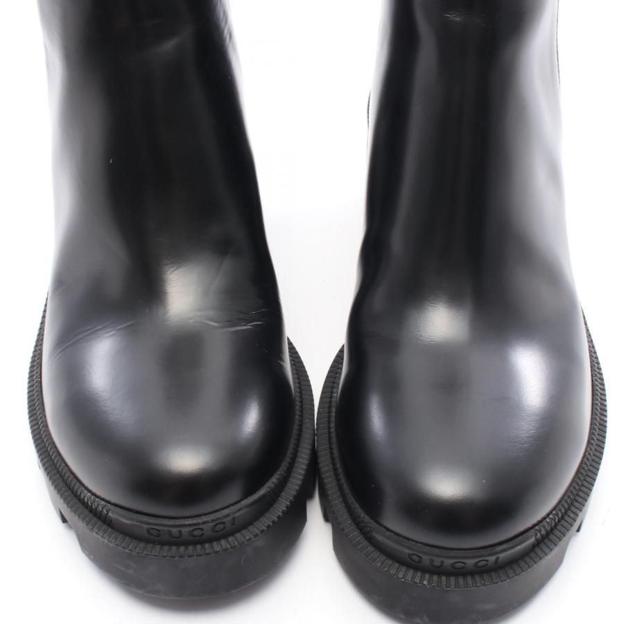 GUCCI（グッチ） GGマーモント ブランドオフ レザー ブーツ 中古