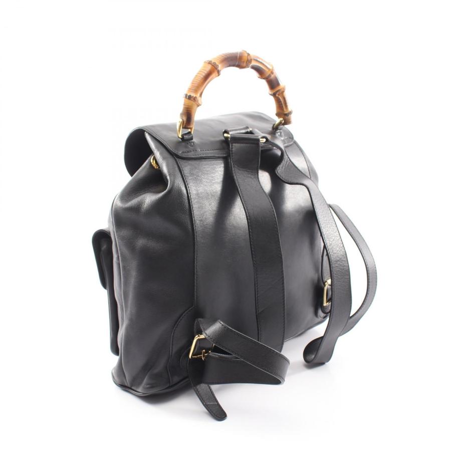 GUCCI（グッチ） バンブー ブランドオフ レザー リュックサック バック