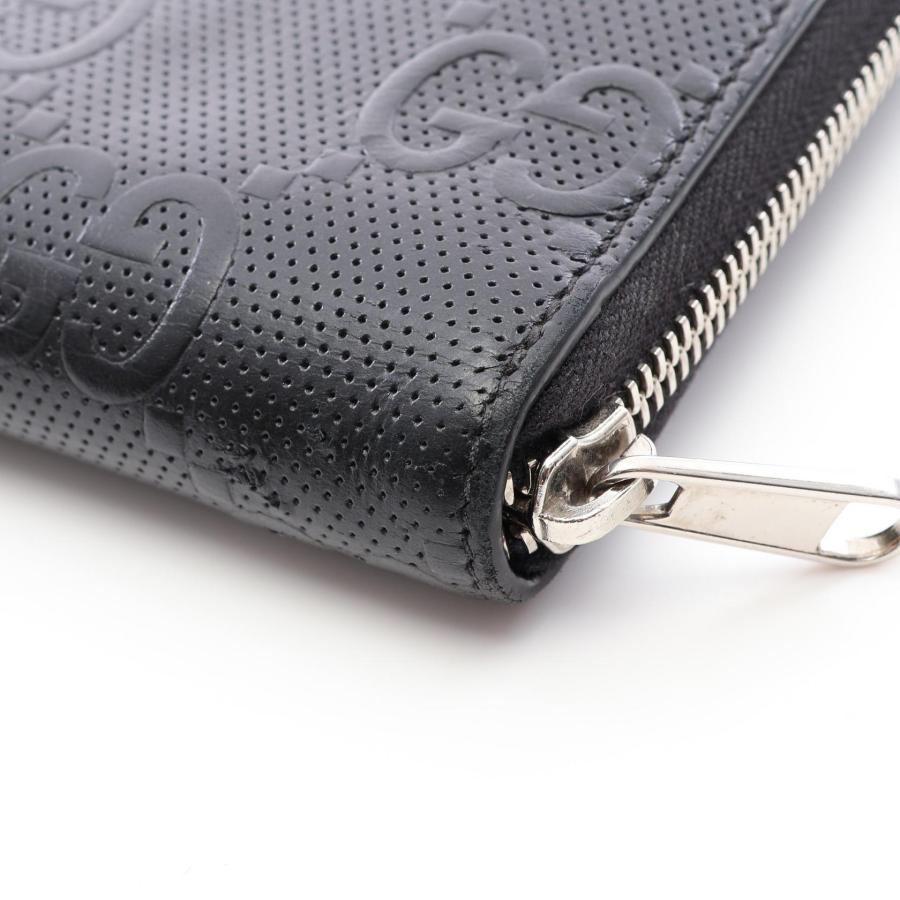 GUCCI（グッチ） GGエンボス ブランドオフ レザー ラウンド長財布