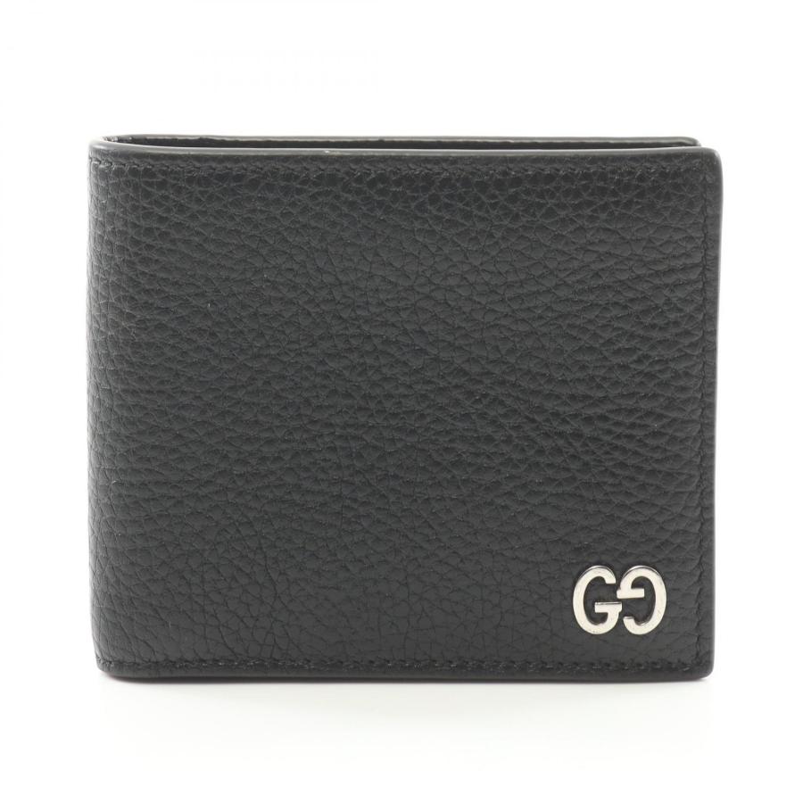 GUCCI グッチ GGロゴ ブランドオフ レザー 二つ折り財布 中古 GUCCI グッチ GGロゴ ブランドオフ レザー 二つ折り財布 中古