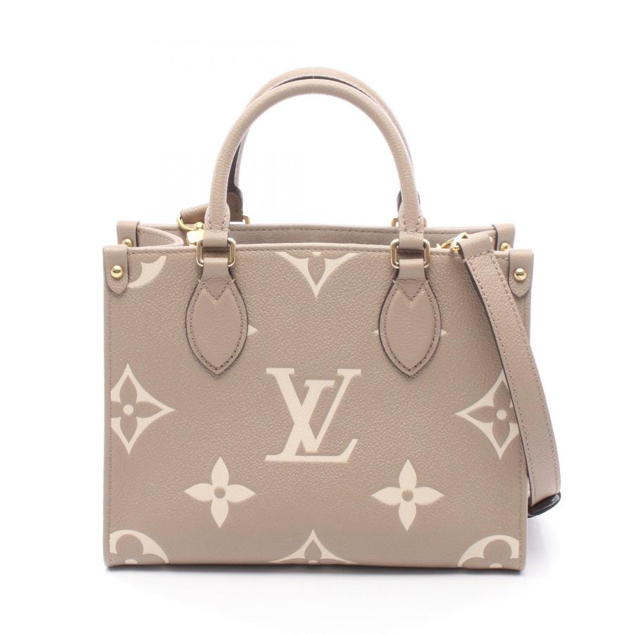 LOUIS VUITTONオンザゴー アンプラント トゥルトレール×クレーム~ LOUIS VUITTON（ルイ・ヴィトン） オンザゴーPM バイカラー モノグラム