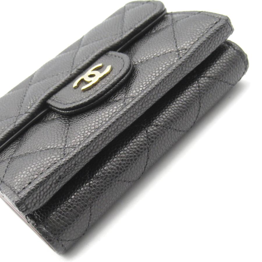 CHANEL シャネル マトラッセ 三つ折財布 ブランドオフ キャビアスキン 
