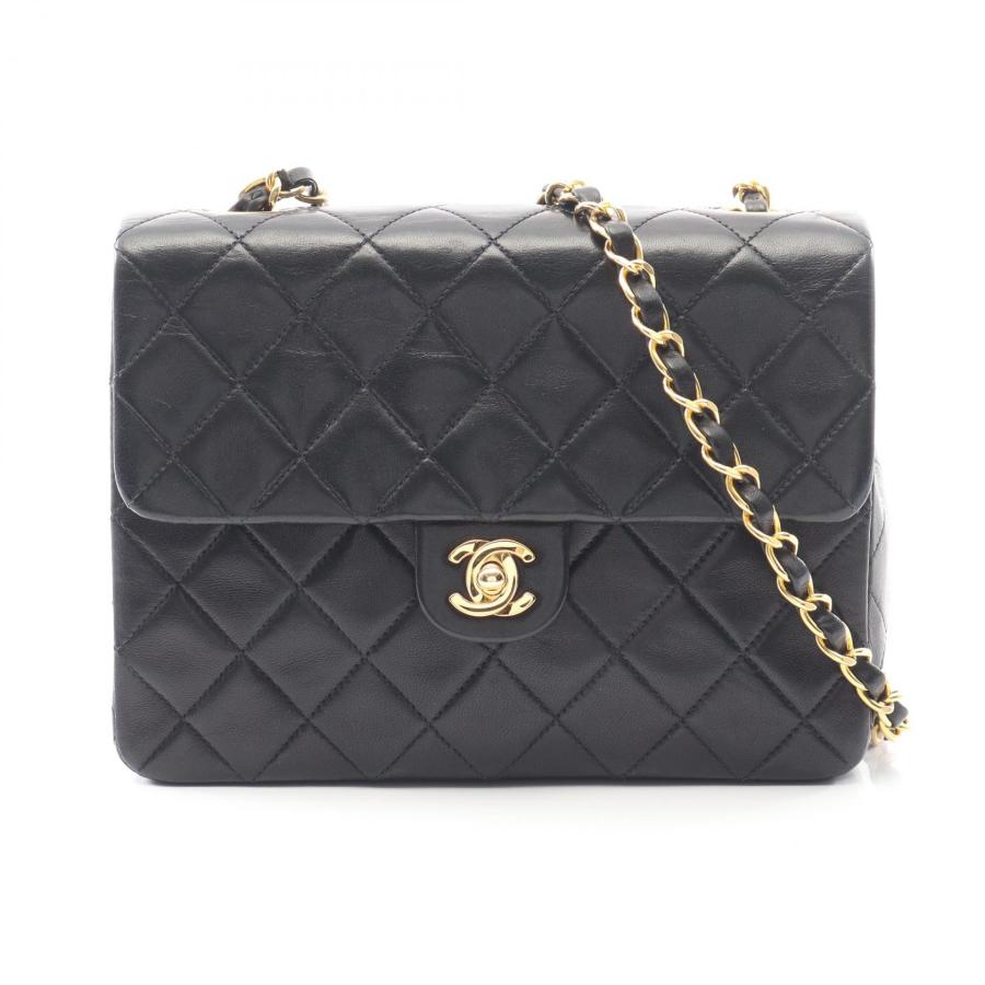 シャネル CHANEL ミニマトラッセ20 ショルダーバッグ バッグ ラムスキン（羊革） レディース ブラック系 【中古】 CHANEL（シャネル） ミニマトラッセ20 ブランドオフ ラムスキン（羊革