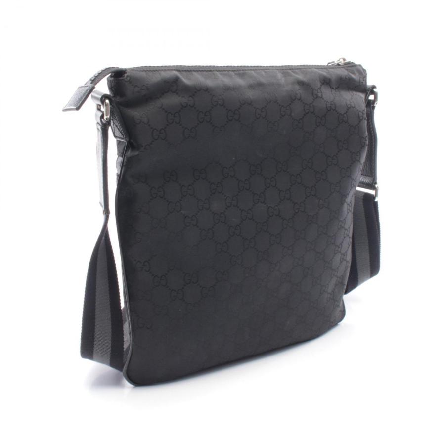 GUCCI グッチ ショルダーバッグ ナイロン レザー GG柄 GG柄 ショルダーバッグ ナイロン レザー ブラック グッチ – RECLO