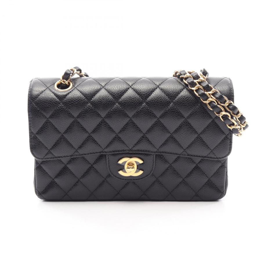 【美品】CHANELシャネル マトラッセ ハンドバッグ キャビアスキン CHANEL（シャネル） 爆買 マトラッセ Wフラップ ブランドオフ キャビア