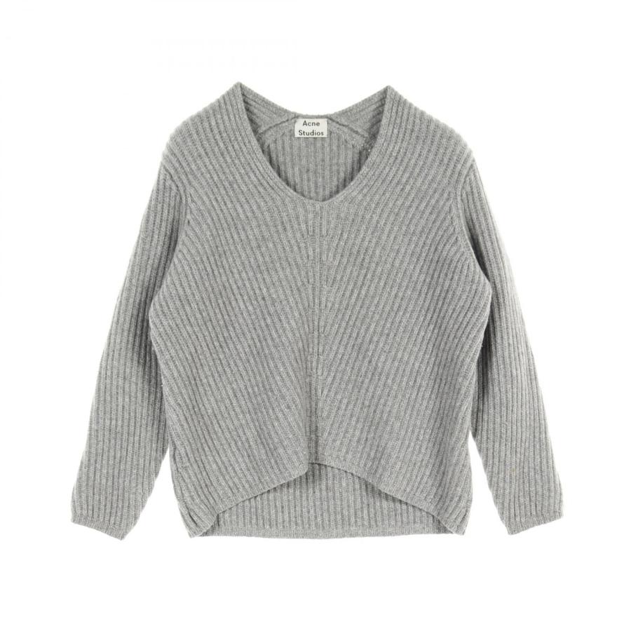 アクネAcne Stidios Vネックデボラニット黒