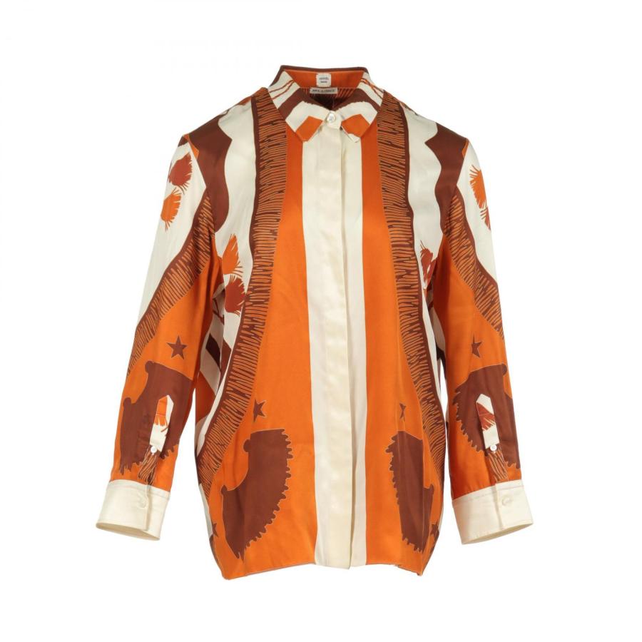 HERMES エルメス ブランドオフ シルク ブラウス 中古 レディース