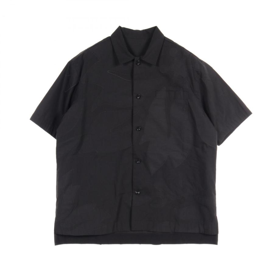 sacai（サカイ） FLORAL EMBROIDERED PATCH COTTON POPLIN SHIRT