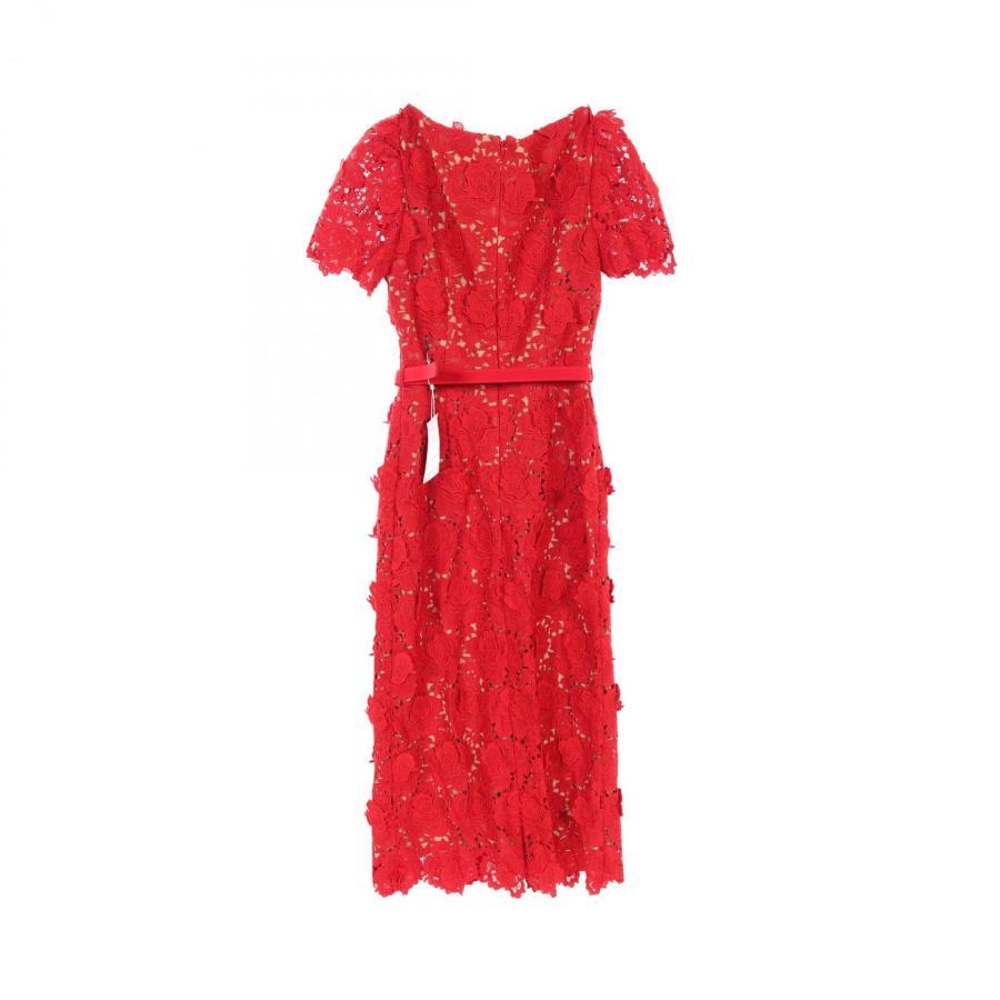 美品 セルフポートレイト Lace Pattern Midi Dress セルフ ポートレイト LACE OPEN NECK MIDI DRESS ブランドオフ Self